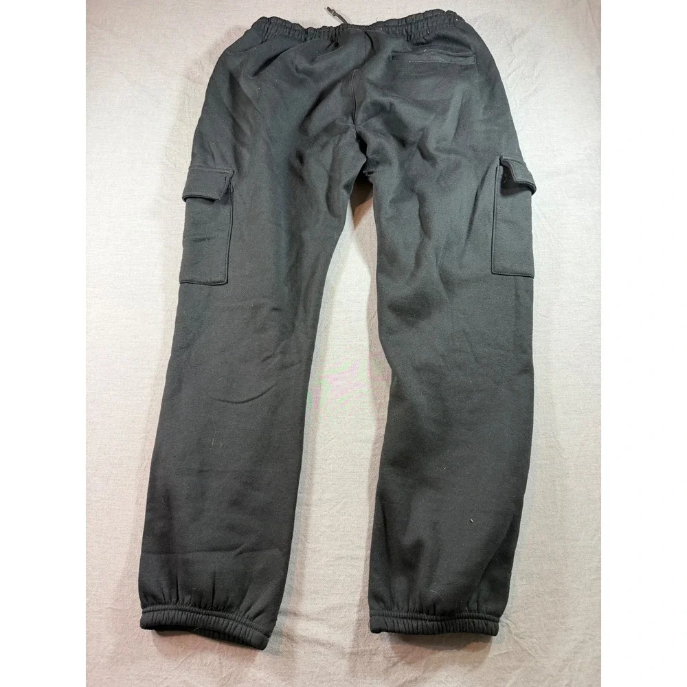 DRJ Essentials Cargo Sweatpants Mens XL Black Fair Hole Streetwear Joggers